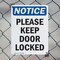 Signmission Please Keep Door Locked, 7 in W x Rectangle, Plastic OS-2PACK-NS-P-710-V-17472 - alternate 5